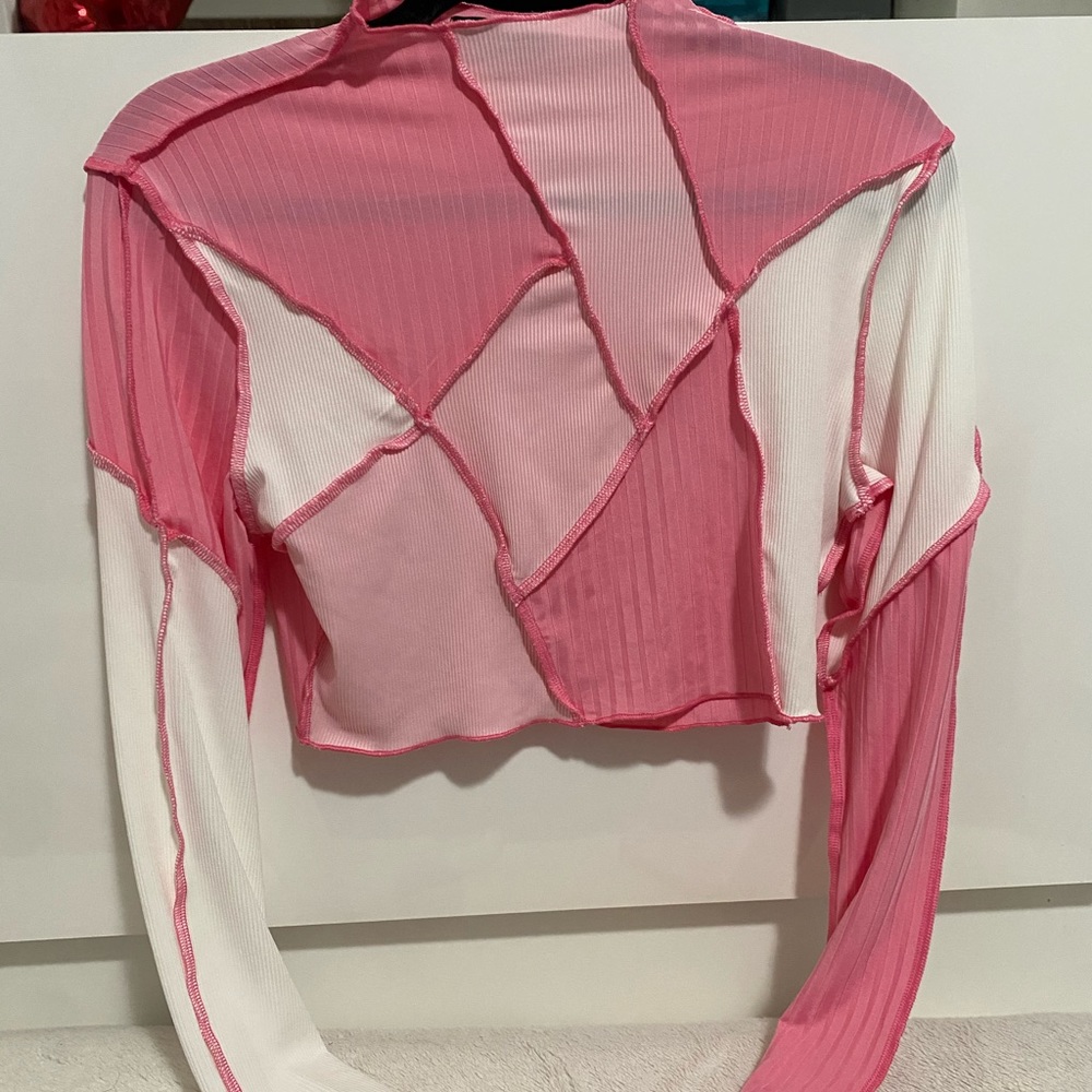 Patch work crop top.